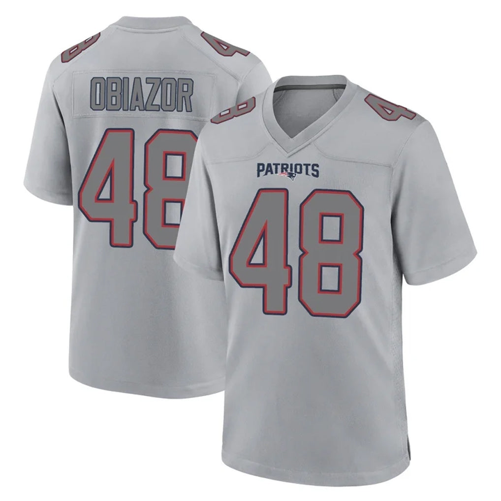 Pouc NE.Patriots #48 Namdi Obiazor Player Gray Fashion Limited Home Game Stitched Jerseys