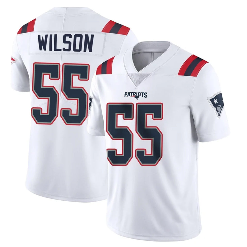 Pouc NE.Patriots #55 Jared Wilson Player White Vapor Untouchable Home Game Stitched Jerseys