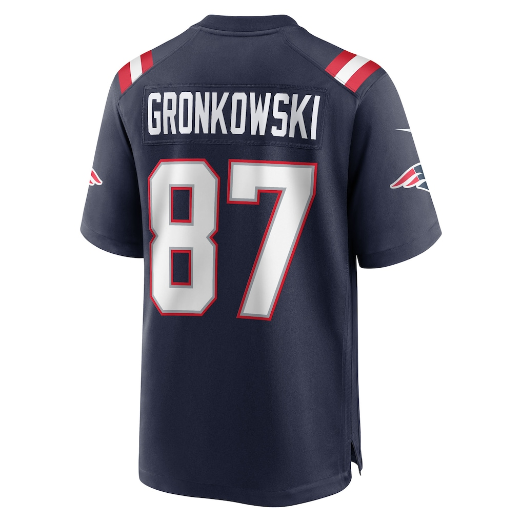 Pouc NE.Patriots #87 Rob Gronkowski Navy Team Retired Player Game Stitched Jerseys