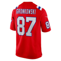 Pouc NE.Patriots #87 Rob Gronkowski Red Alternate Retired Player Game Stitched Jerseys