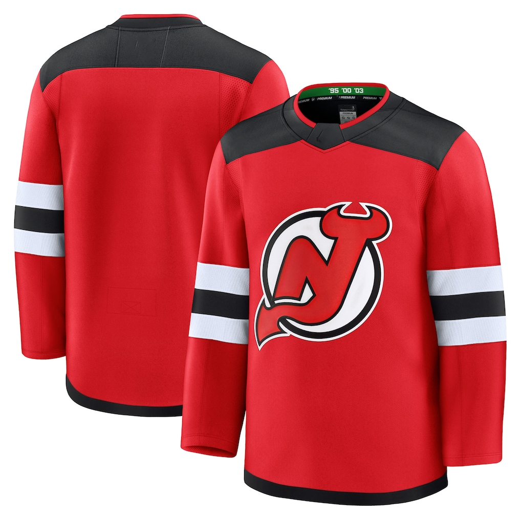 Pouc N.Jersey Devils Red Home Premium Jerseys