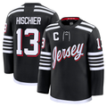 Pouc N.Jersey Devils #13 Nico Hischier Black Alternate Premium Jerseys