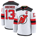 Pouc N.Jersey Devils #13 Nico Hischier White Away Premium Jerseys