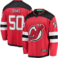 Pouc N.Jersey Devils #50 Nico Daws Red Home Breakaway Player Jerseys