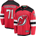 Pouc N.Jersey Devils #71 Jonas Siegenthaler Red Home Breakaway Player Jerseys