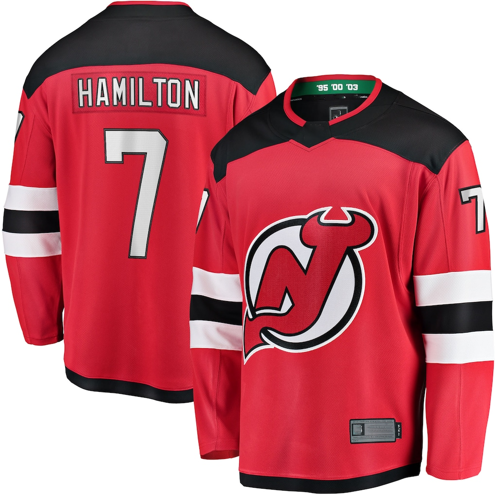 Pouc N.Jersey Devils #7 Dougie Hamilton Red Breakaway Player Jerseys