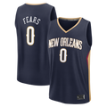 Pouc NO.Pelicans #0 Jeremiah Fears Navy Fast Break Replica Stitched Jerseys- Icon Edition