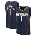 Pouc NO.Pelicans #1 Zion Williamson Navy Fast Break Replica Player Stitched Jerseys- Icon Edition