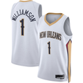 Pouc NO.Pelicans #1 Zion Williamson White Swingman Stitched Jerseys- Association Edition