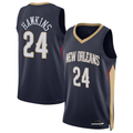 Pouc NO.Pelicans #24 Jordan Hawkins Navy Swingman Stitched Jerseys- Icon Edition