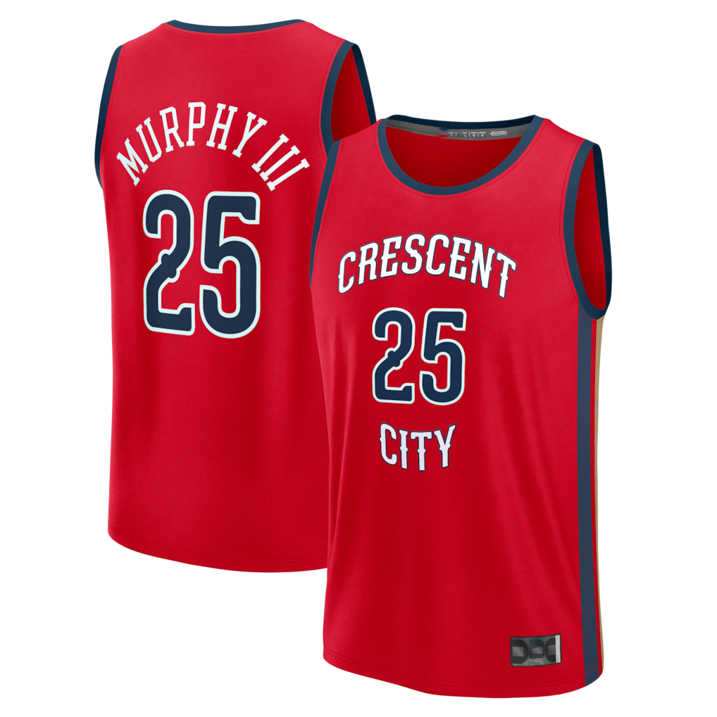Pouc NO.Pelicans #25 Trey Murphy III Red Fast Break Replica Player Stitched Jerseys- Statement Edition
