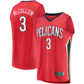 Pouc NO.Pelicans #3 C.J. McCollum Red Fast Break Replica Player Stitched Jerseys- Statement Edition