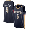 Pouc NO.Pelicans #5 Dejounte Murray Navy 2024 Offseason Addition Swingman Stitched Jerseys