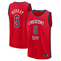Pouc NO.Pelicans #5 Dejounte Murray Red Fast Break Replica Player Stitched Jerseys- Statement Edition