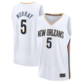 Pouc NO.Pelicans #5 Dejounte Murray White Fast Break Replica Player Stitched Jerseys- Association Edition
