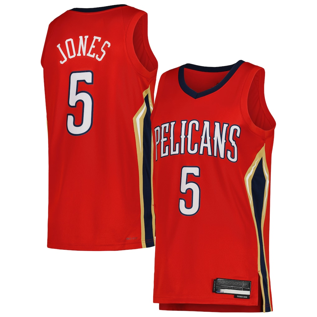 Pouc NO.Pelicans #5 Herbert Jones Red Swingman Stitched Jerseys- Statement Edition