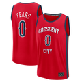 Pouc NO.Pelicans #0 Jeremiah Fears Red Fast Break Replica Player Stitched Jerseys- Statement Edition
