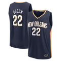 Pouc NO.Pelicans #22 Derik Queen Navy Fast Break Replica Stitched Jerseys- Icon Edition