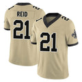 Pouc NO.Saints #21 Justin Reid Player Gold Limited Vapor F.U.S.E. Home Game Stitched Jerseys