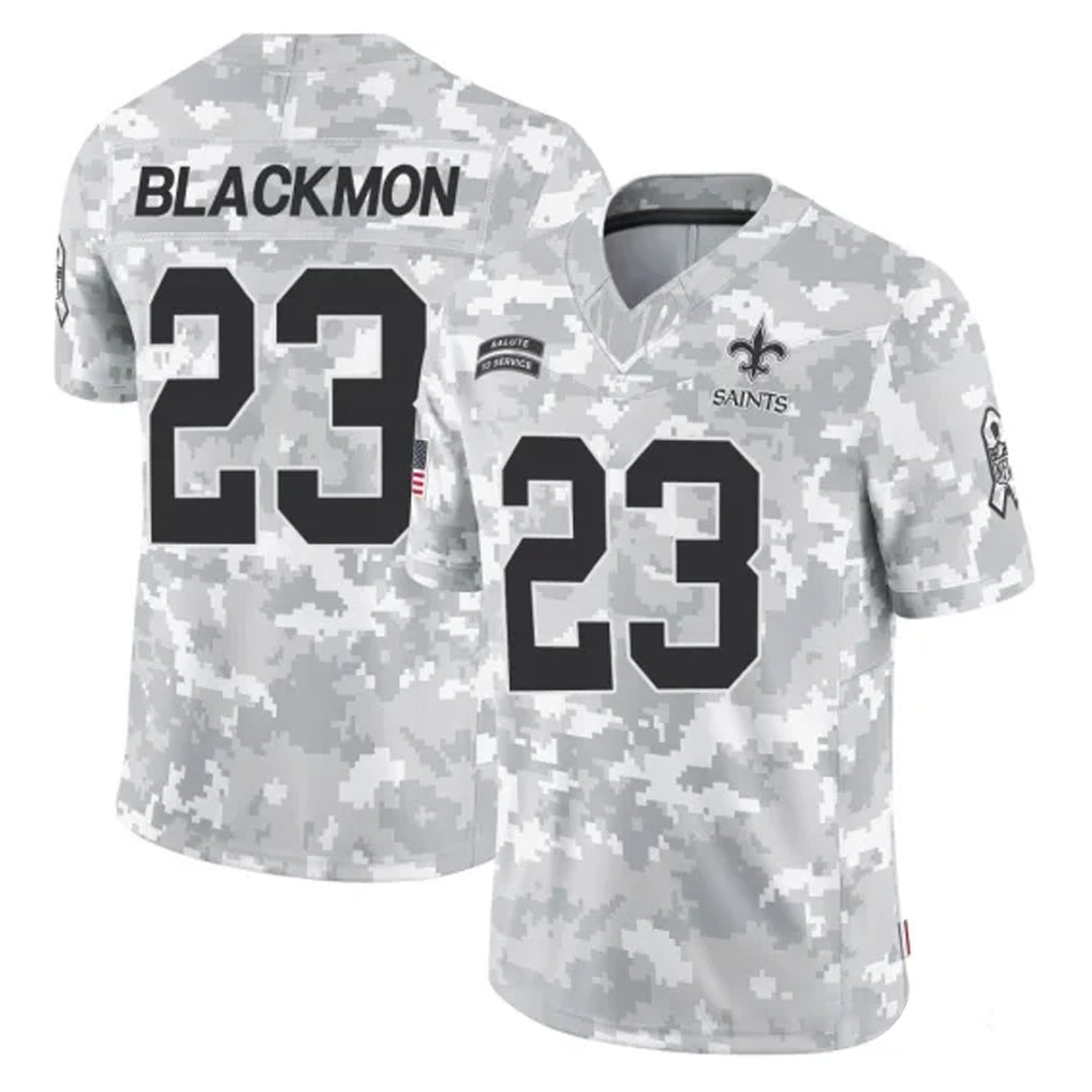 Pouc NO.Saints #23 Julian Blackmon Player Arctic Camo Salute To Service Limited Game Stitched Jerseys