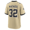 Pouc NO.Saints #32 Tyrann Mathieu Player Gold Alternate Game Stitched Jerseys
