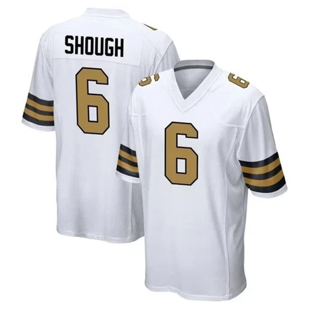 Pouc NO.Saints #6 Tyler Shough Player White Alternate Home Game Stitched Jerseys
