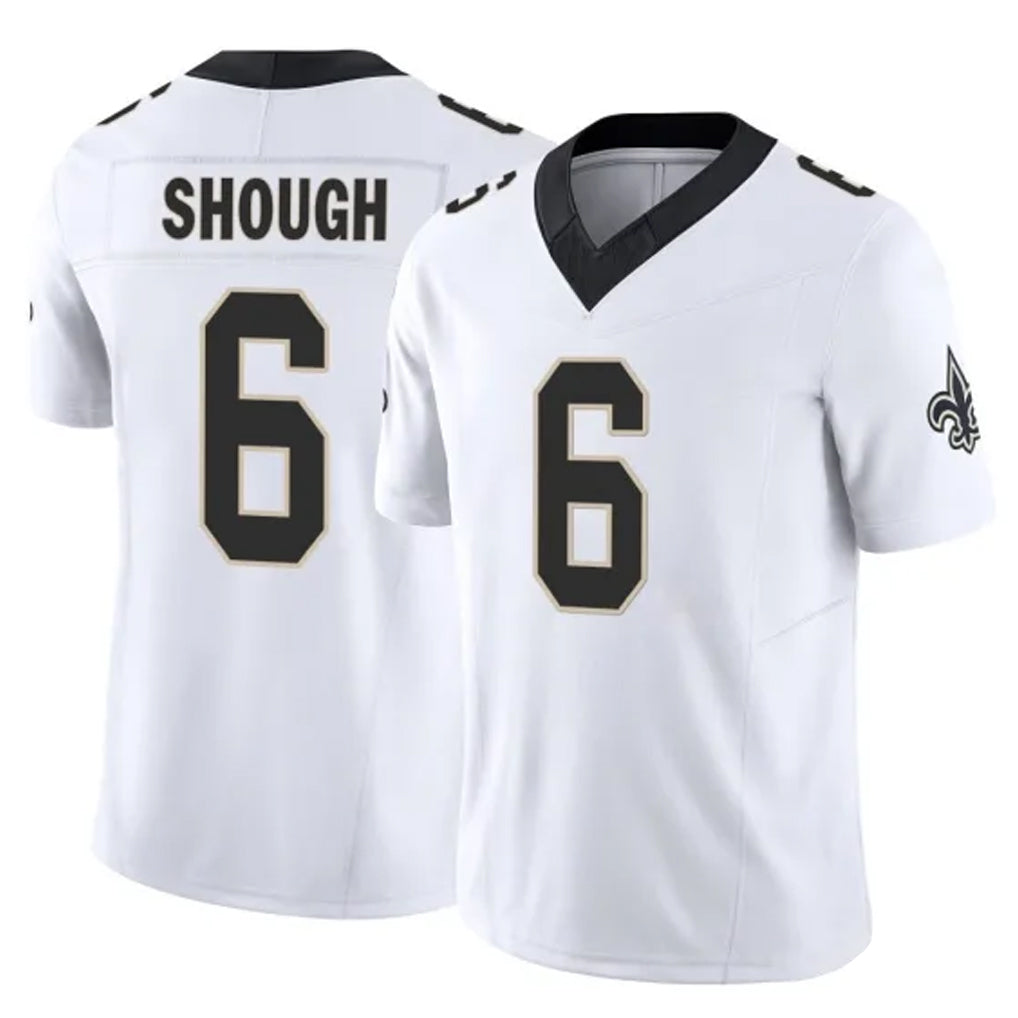 Pouc NO.Saints #6 Tyler Shough Player White Limited Vapor F.U.S.E. Home Game Stitched Jerseys