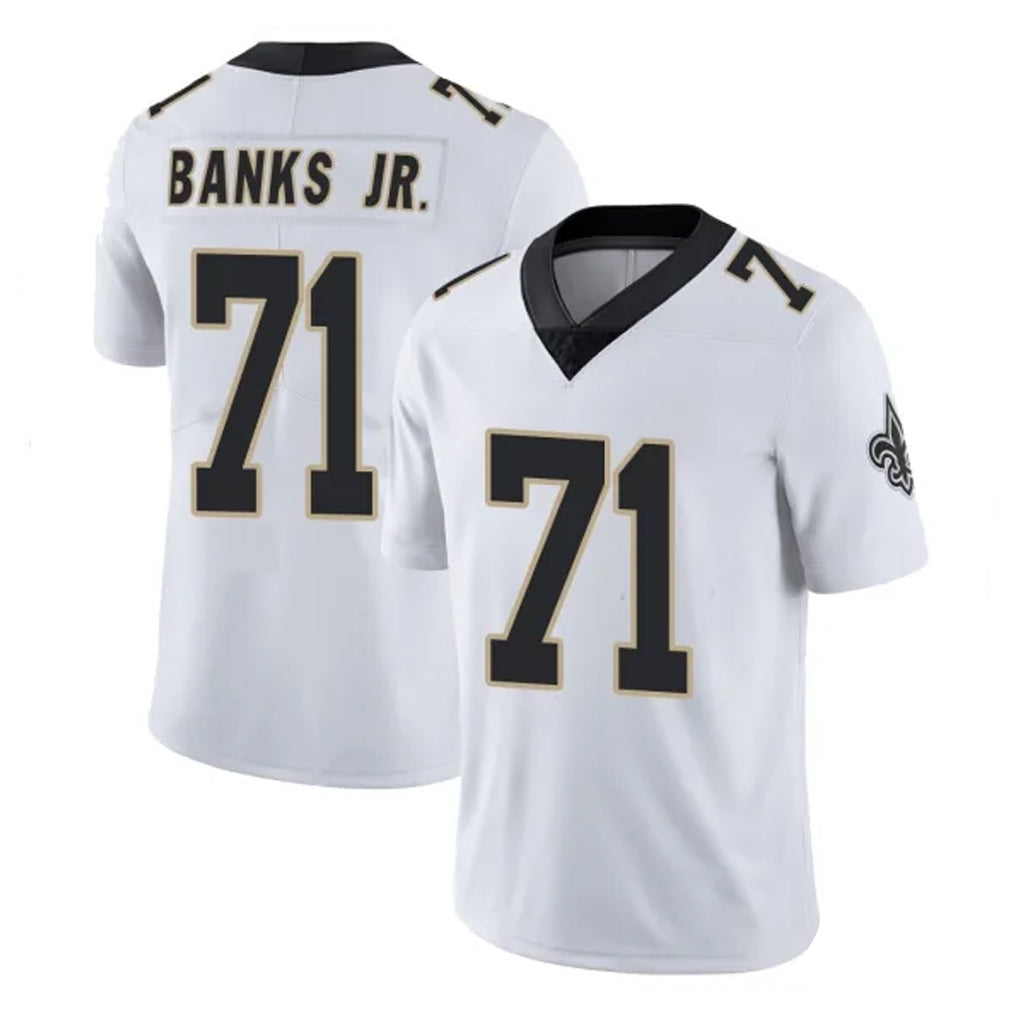 Pouc NO.Saints #71 Kelvin Banks Jr. Player White Limited Vapor Untouchable Home Game Stitched Jerseys