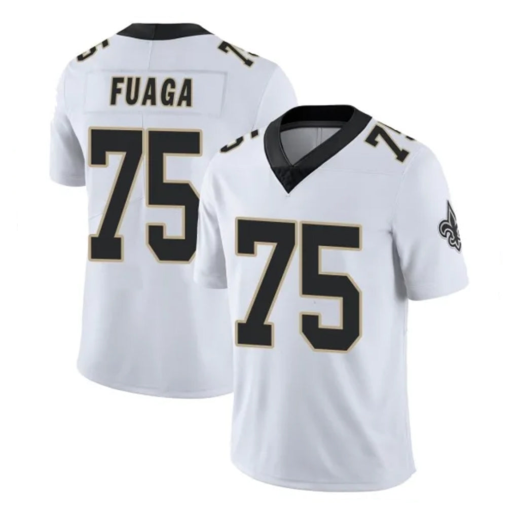 Pouc NO.Saints #75 Taliese Fuaga Player White Limited Vapor Untouchable Home Game Stitched Jerseys