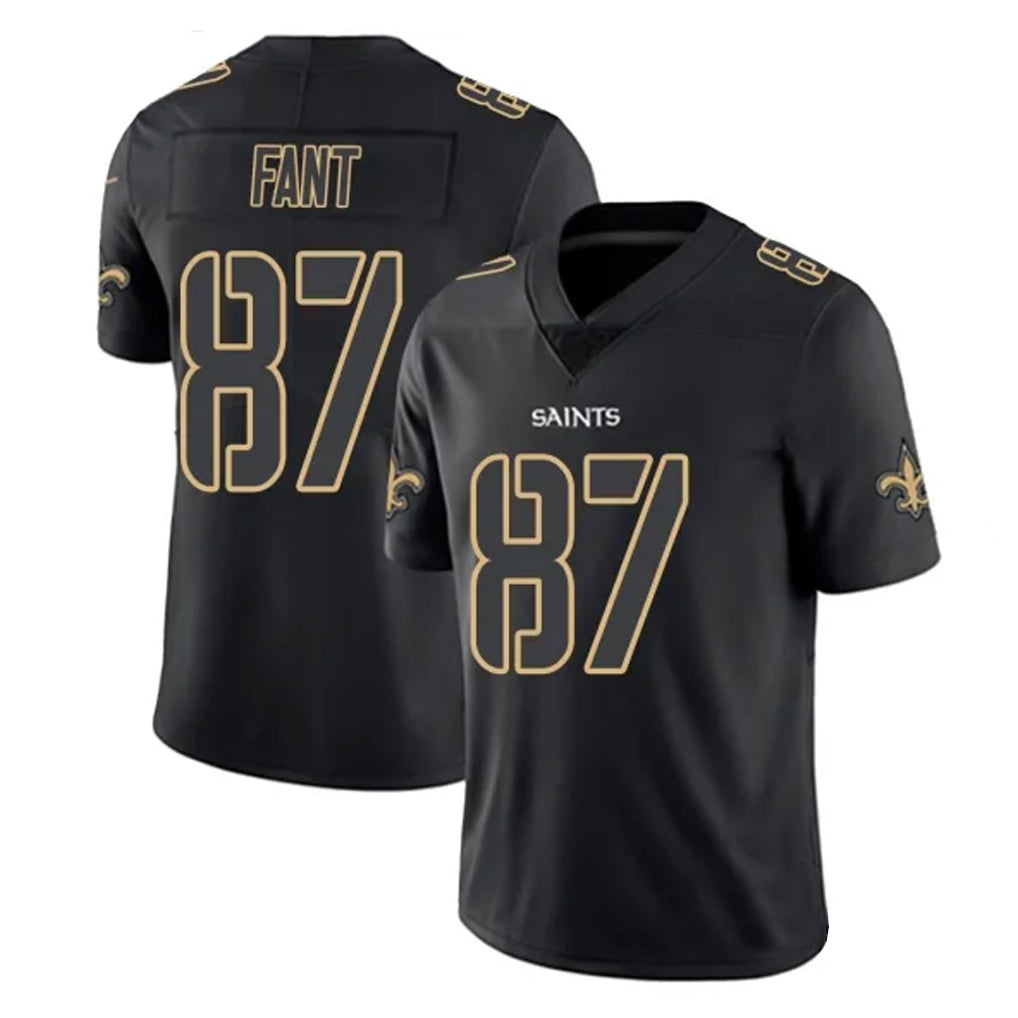 Pouc NO.Saints #87 Noah Fant Player Black Impact Limited Home Game Stitched Jerseys