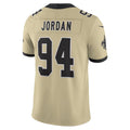 Pouc NO.Saints #94 Cameron Jordan Player Gold Alternate Vapor F.U.S.E. Limited Stitched Jerseys