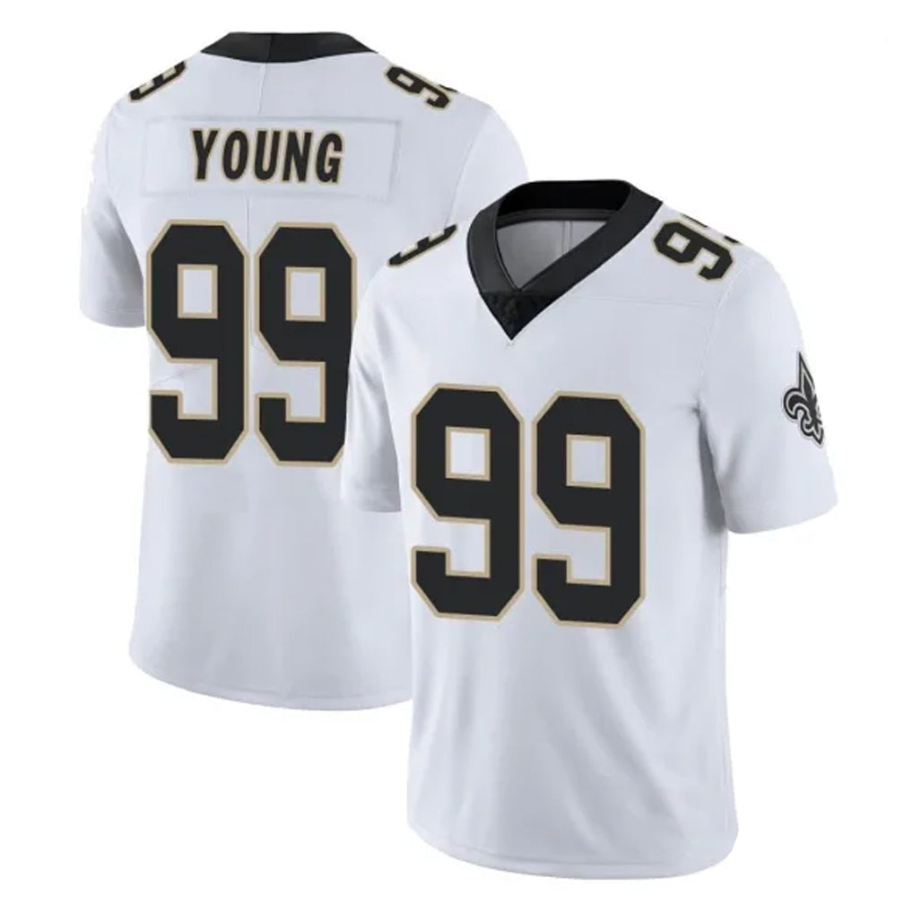 Pouc NO.Saints #99 Chase Young Player White Limited Vapor Untouchable Home Game Stitched Jerseys