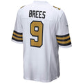 Pouc NO.Saints #9 Drew Brees White Alternate Game Stitched Jerseys