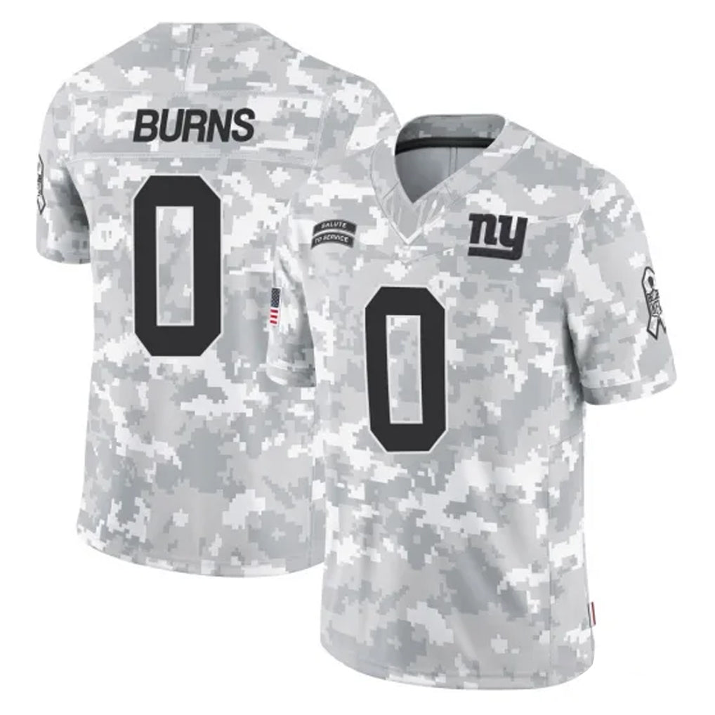 Pouc NY.Giants #0 Brian Burns Player Arctic Camo Salute To Service Limited Game Stitched Jerseys