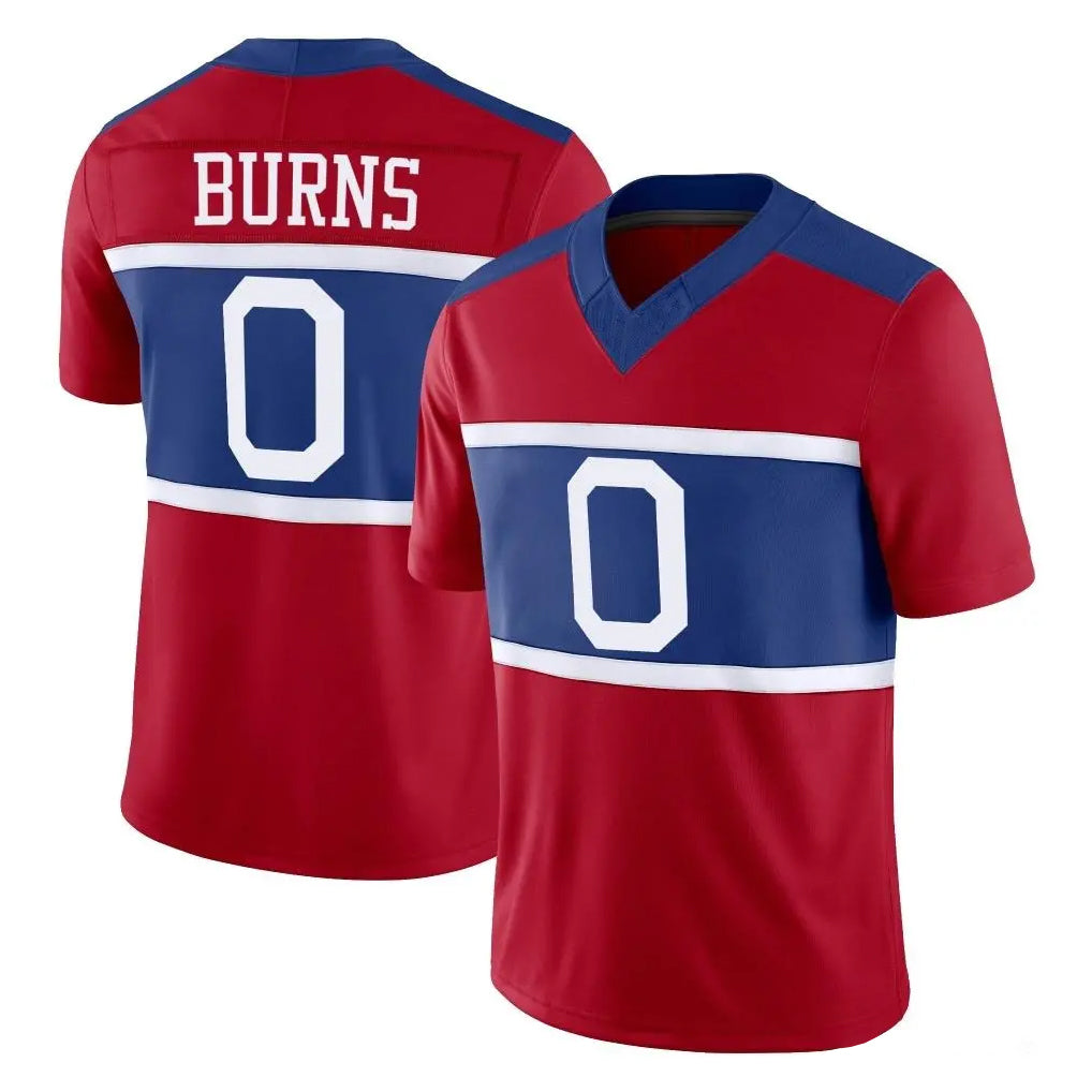 Pouc NY.Giants #0 Brian Burns Player Red Century Vapor F.U.S.E. Home Game Stitched Jerseys