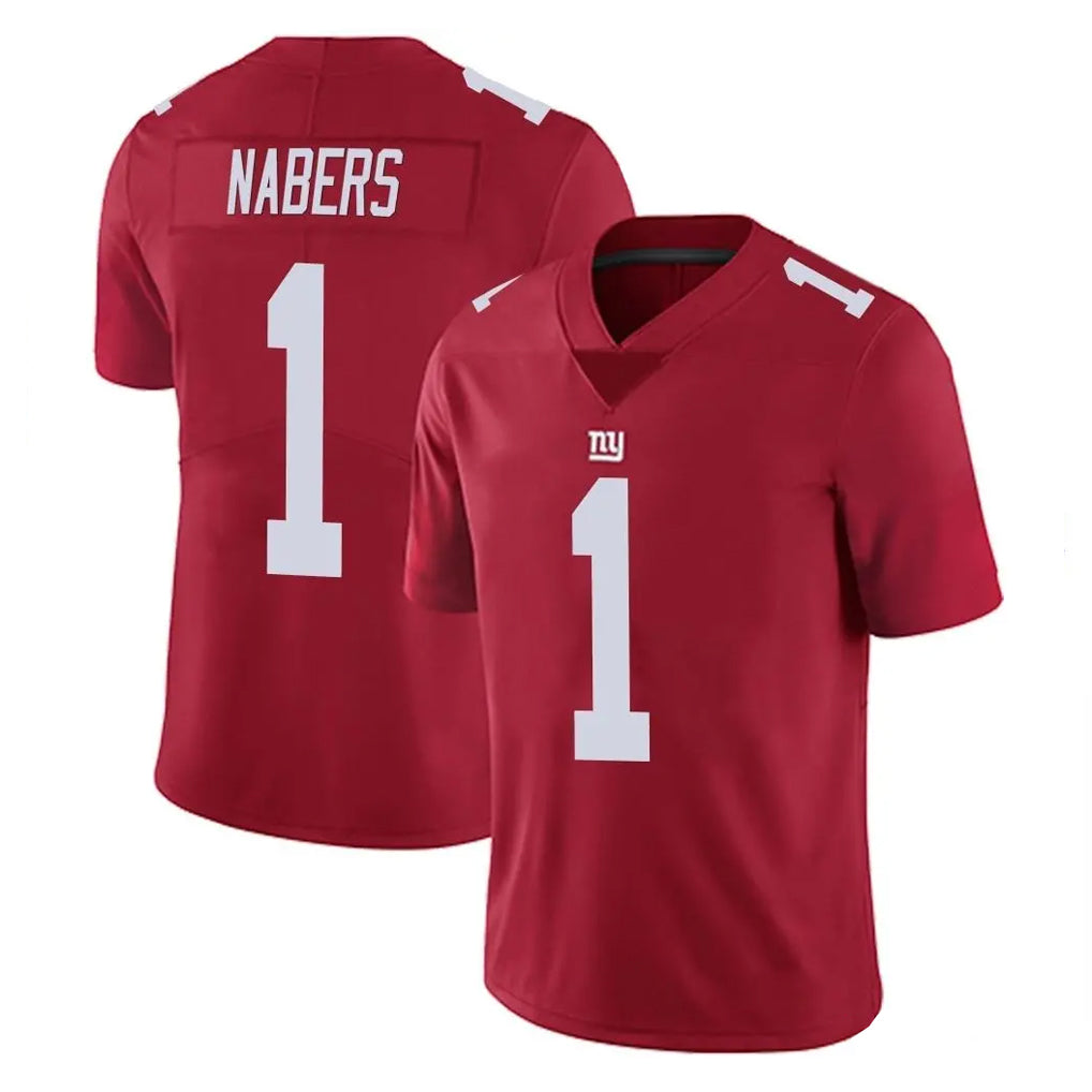 Pouc NY.Giants #1 Malik Nabers Player Red Limited Vapor Untouchable Home Game Stitched Jerseys