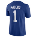 Pouc NY.Giants #1 Malik Nabers Royal Vapor F.U.S.E. Limited American Stitched Stitched Jerseys