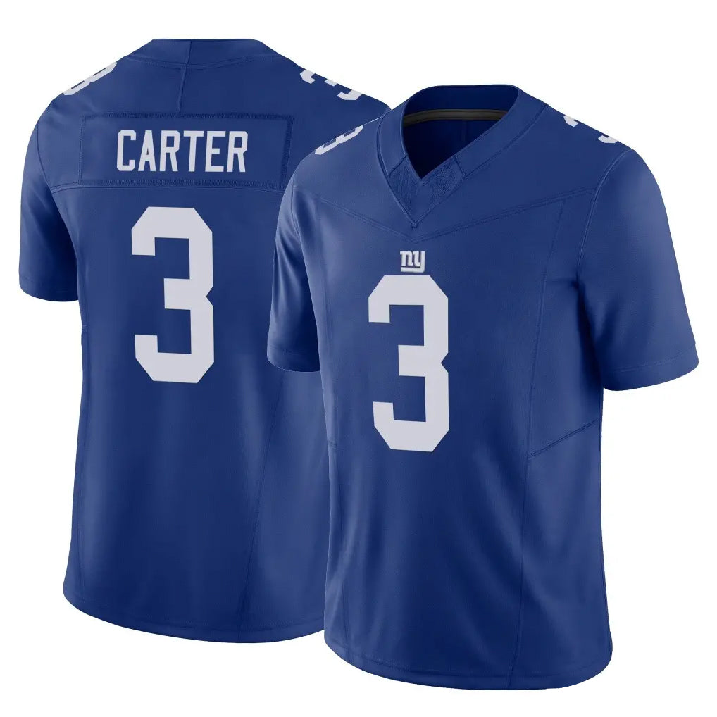 Pouc NY.Giants #3 Abdul Carter Player Royal Limited Vapor F.U.S.E. Home Game Stitched Jerseys