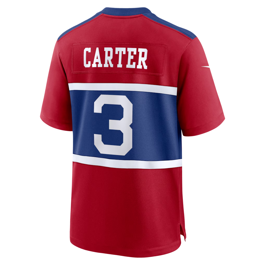 Pouc NY.Giants #3 Abdul Carter Red Alternate Game Stitched Jerseys