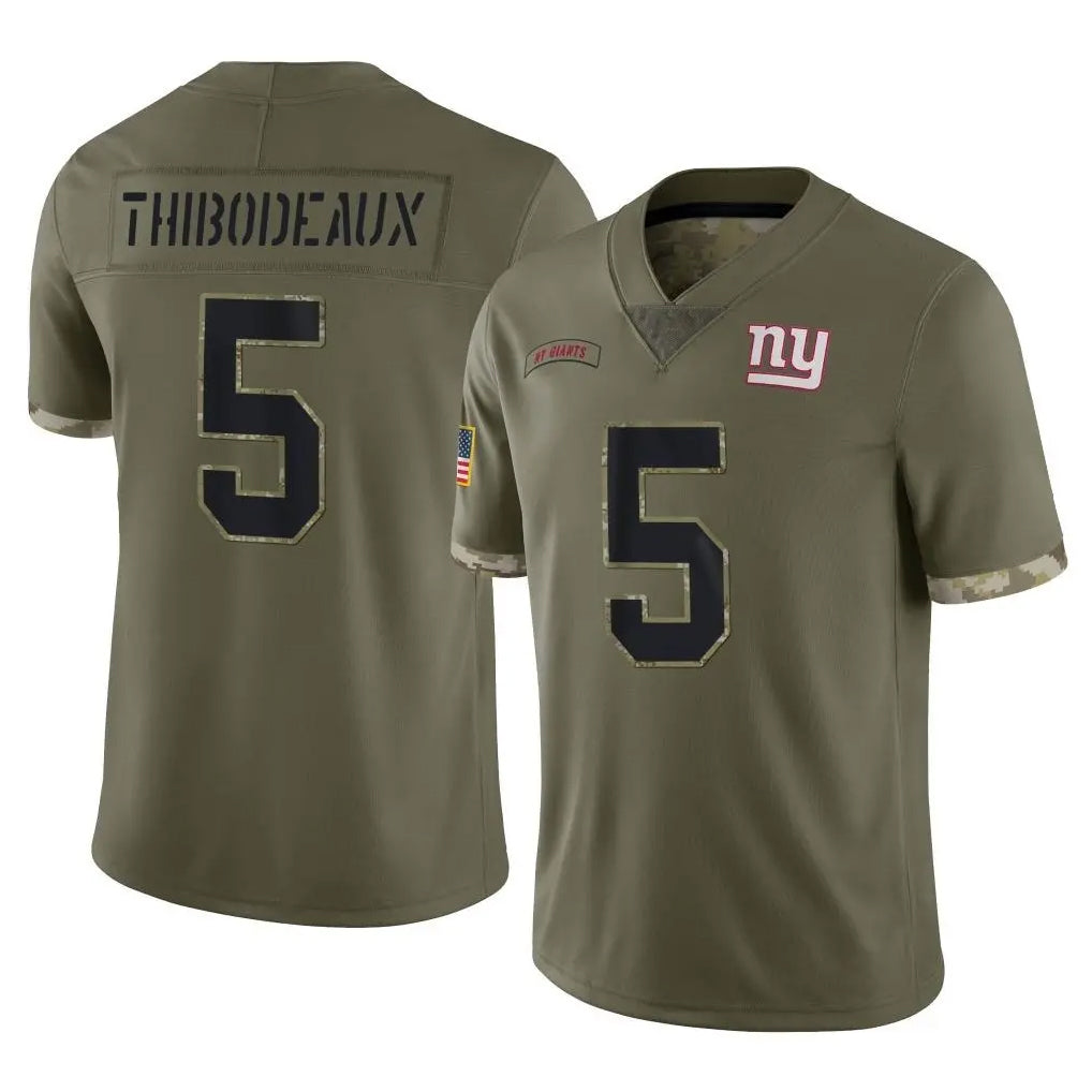 Pouc NY.Giants #5 Kayvon Thibodeaux Player Olive Salute To Service Limited Stitched Jerseys