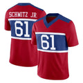 Pouc NY.Giants #61 John Michael Schmitz Jr. Player Red Century Vapor F.U.S.E. Home Game Stitched Jerseys