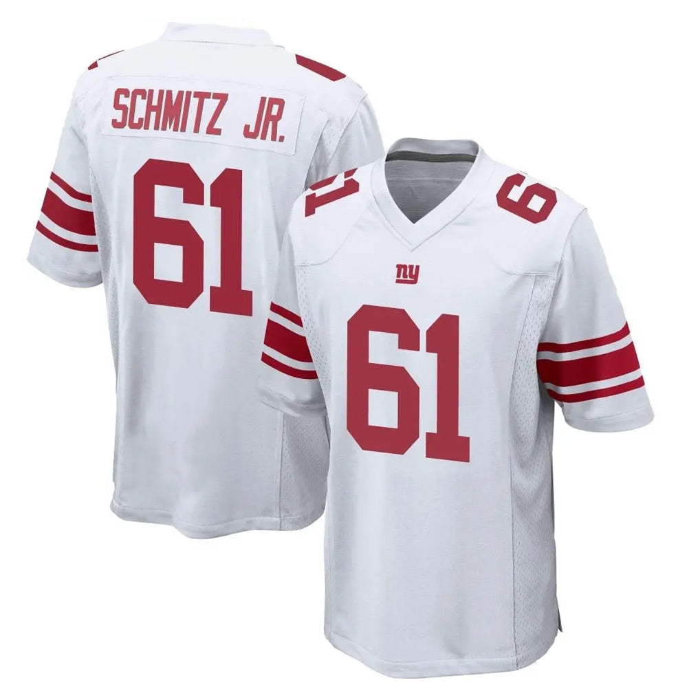 Pouc NY.Giants #61 John Michael Schmitz Jr. Player White Home Game Stitched Jerseys