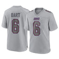 Pouc NY.Giants #6 Jaxson Dart Player Gray Atmosphere Fashion Limited Game Stitched Jerseys