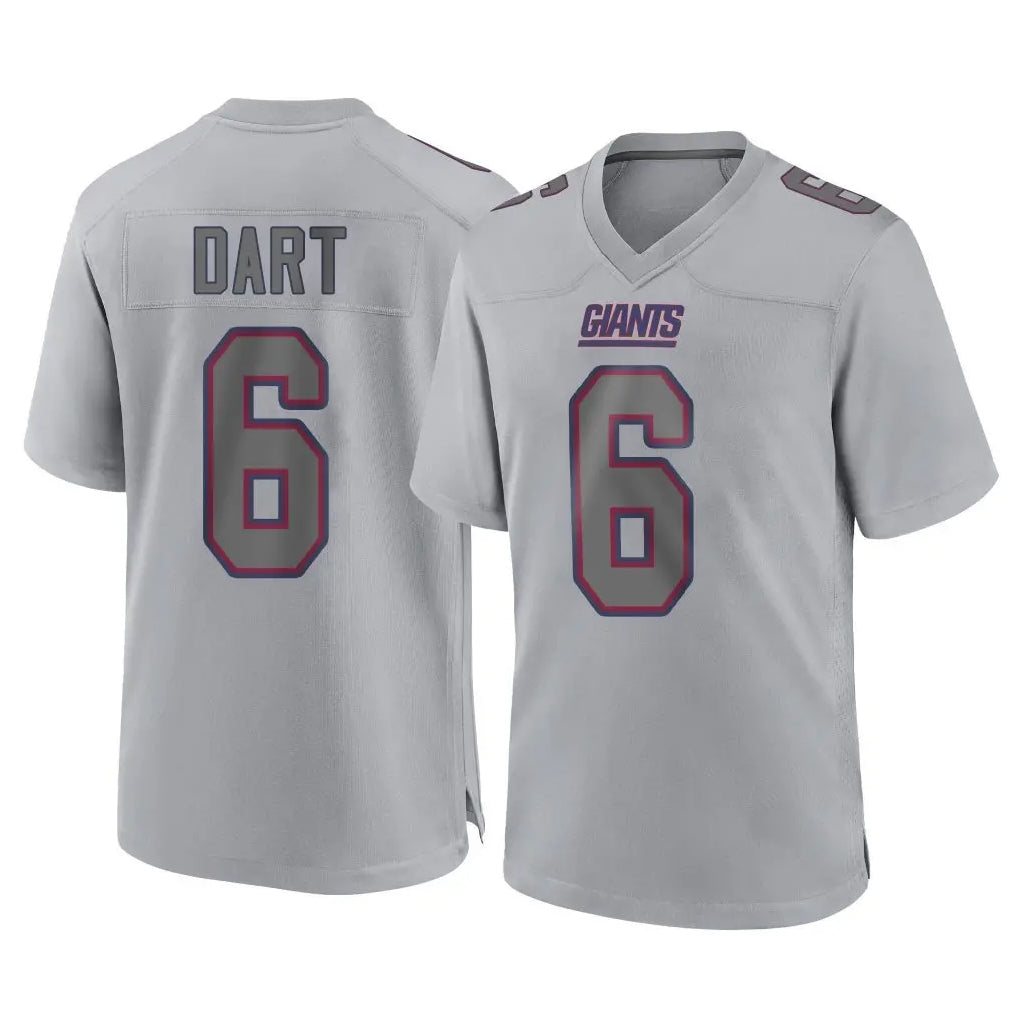 Pouc NY.Giants #6 Jaxson Dart Player Gray Atmosphere Fashion Limited Game Stitched Jerseys