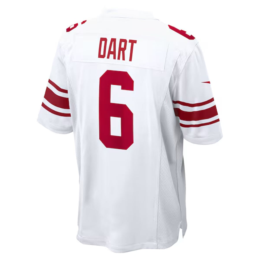 Pouc NY.Giants #6 Jaxson Dart Player White Home Game Stitched Jerseys
