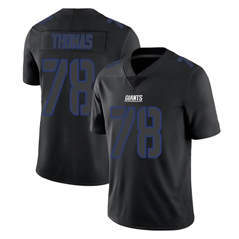 Pouc NY.Giants #78 Andrew Thomas Player Black Impact Limited Home Game Stitched Jerseys