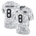 Pouc NY.Giants #8 Jevon Holland Player Arctic Camo Salute To Service Limited Game Stitched Jerseys
