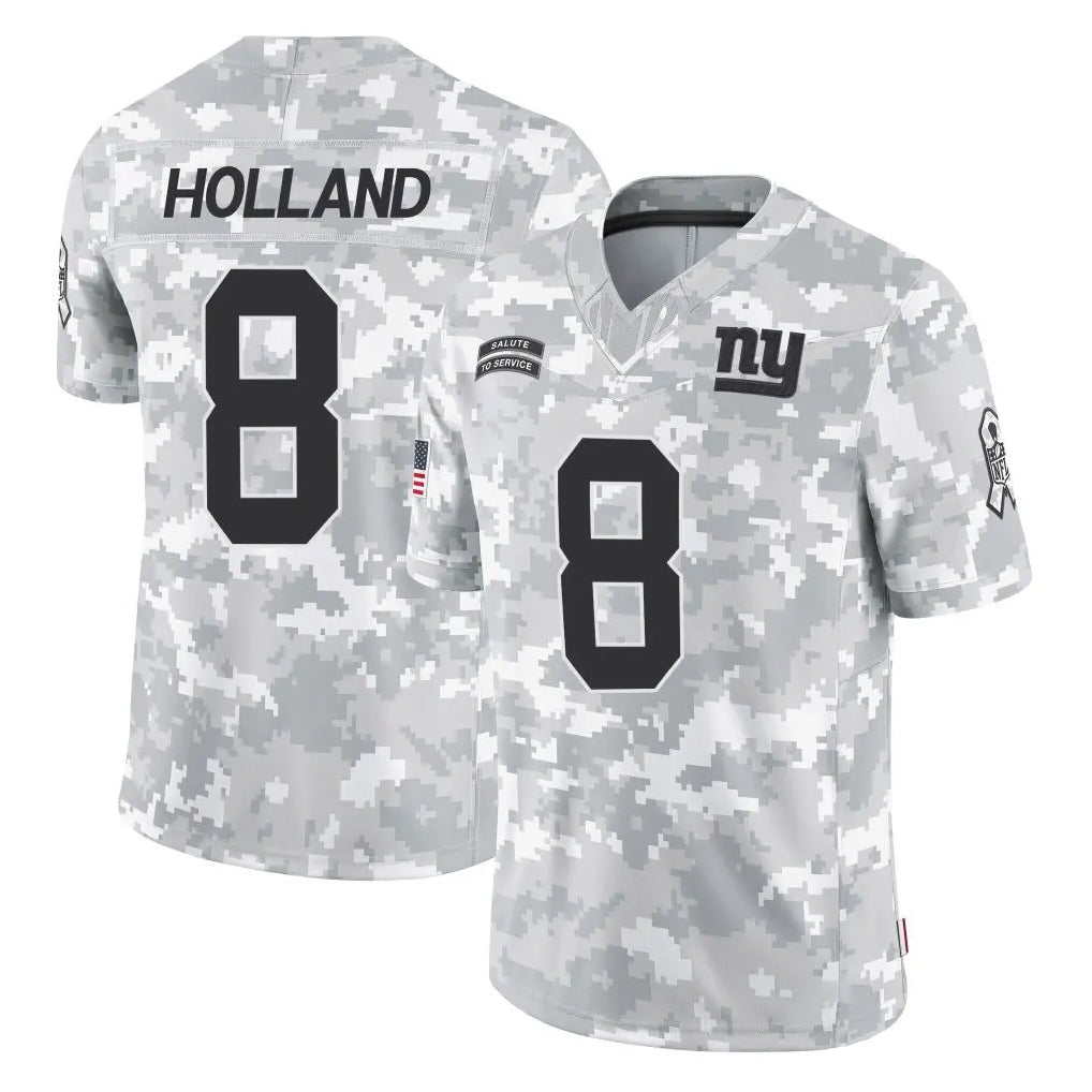 Pouc NY.Giants #8 Jevon Holland Player Arctic Camo Salute To Service Limited Game Stitched Jerseys