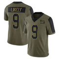 Pouc NY.Giants #9 Lsaiah Likely Player Olive Salute To Service Limited Game Stitched Jerseys