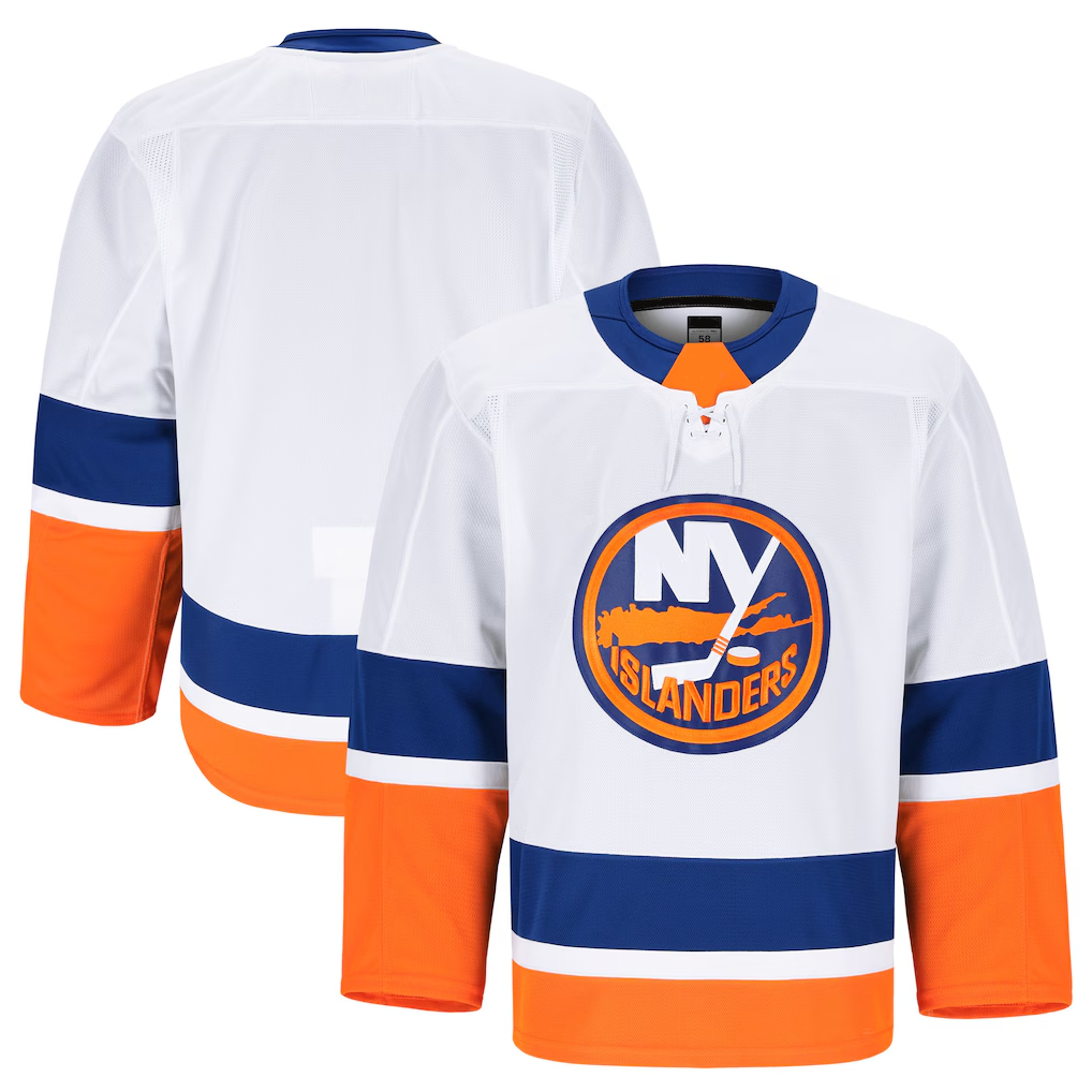 Pouc NY.Islanders White Away Authentic Pro Jerseys